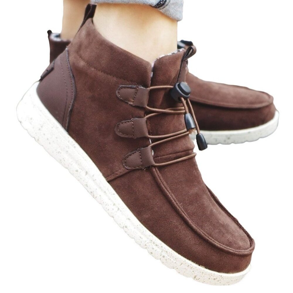 ROSY - Coffee Laced-Front Ankle Boot (8.5/9)